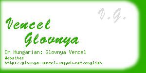 vencel glovnya business card